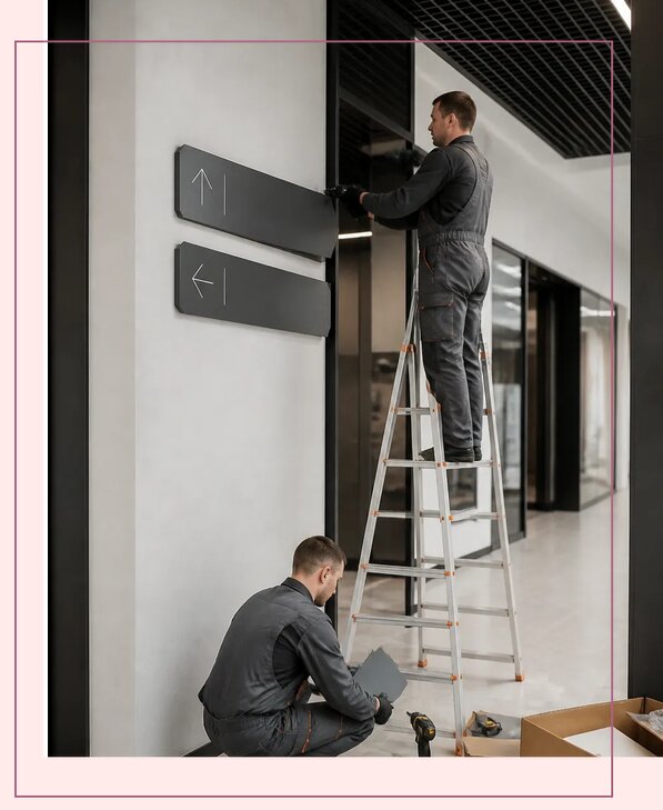 Навигационные вывески с изготовлением и монтажом в Ишимбае